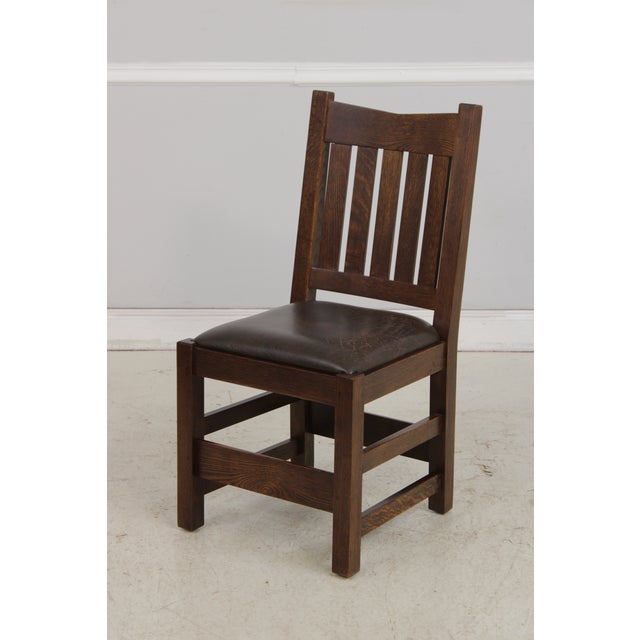 Set of 6 Stickley Mission Oak Dining Chairs For Sale - Image 10 of 18