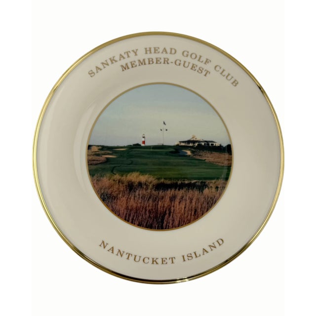 Vintage Sankaty Head Golf Club Nantucket Island Member Guest Plate For Sale - Image 11 of 11