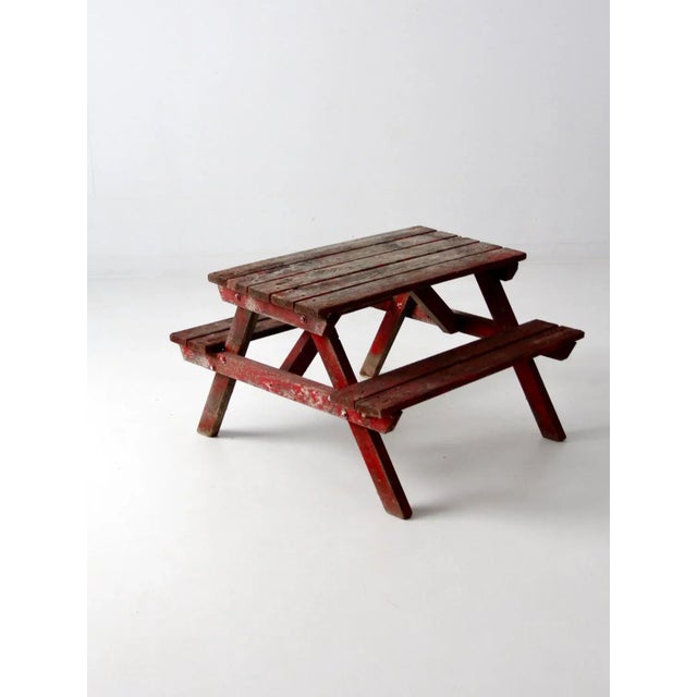 Vintage Children's Picnic Table For Sale - Image 4 of 11