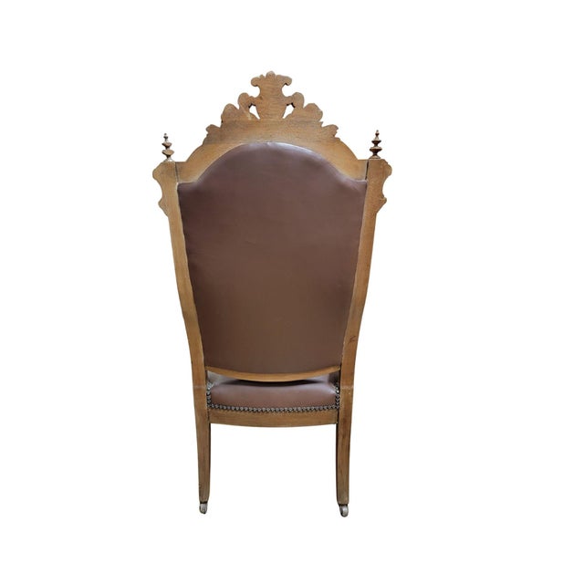 Late 19th Century A Victorian Leather Armchair For Sale - Image 4 of 9