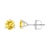 Contemporary 14K White Gold 3-Prong Martini Set 2.0 Cttw Yellow Lab Grown Diamond Solitaire Stud Earrings For Sale - Image 3 of 5