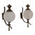 1960s Italian Murano Glass Sconces Wall Lights in Glass Brass For Sale