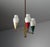 Vintage Italian Brass and Opaline Glass Chandelier, 1950s For Sale - Image 4 of 9