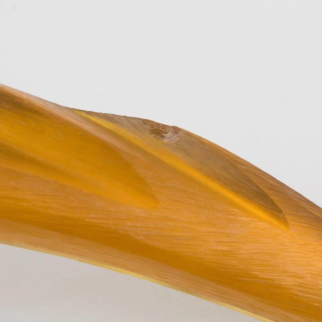 Plastic Migeon and Migeon Paris Extra-Long Orange Resin Brooch For Sale - Image 7 of 8