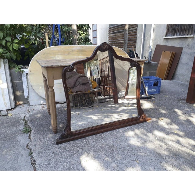 Italian Carved Mirror, 1890s For Sale - Image 3 of 3