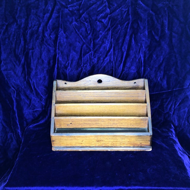 Late 19th Century 19th Century Antique Hanging Mahogany Letter Holder For Sale - Image 5 of 8