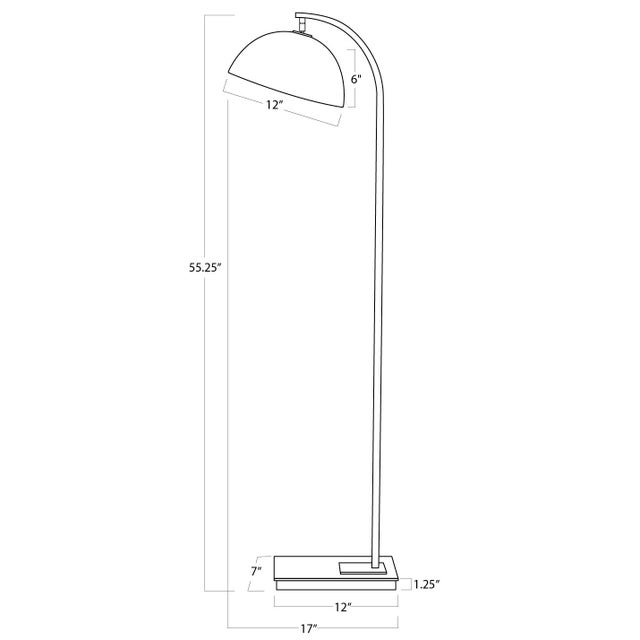 Regina Andrew Otto Steel Floor Lamp, Polished Nickel For Sale In Detroit - Image 6 of 7