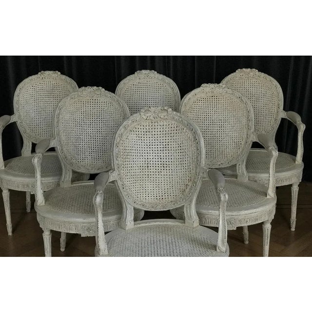 Antique Belgian Armchairs from Massant, Set of 6 For Sale - Image 4 of 16