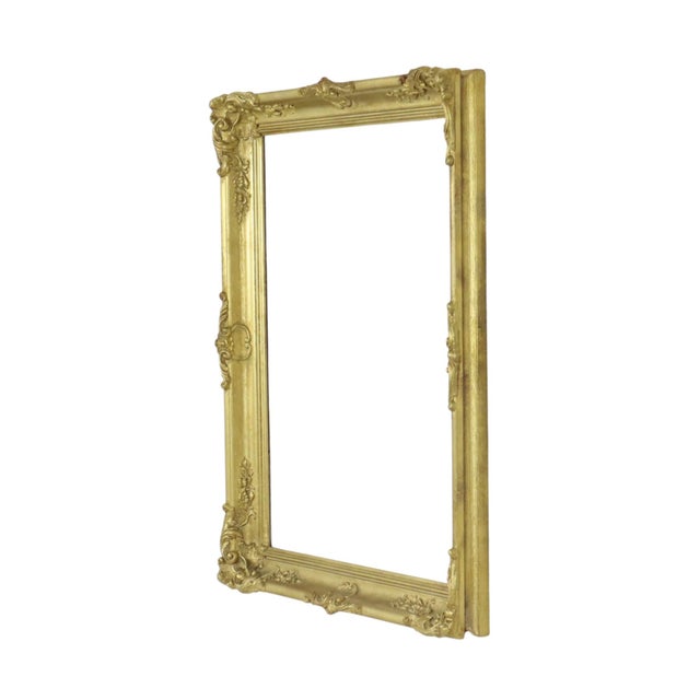 Vintage Baroque-Style Gilt Pine Frame For Sale - Image 4 of 16