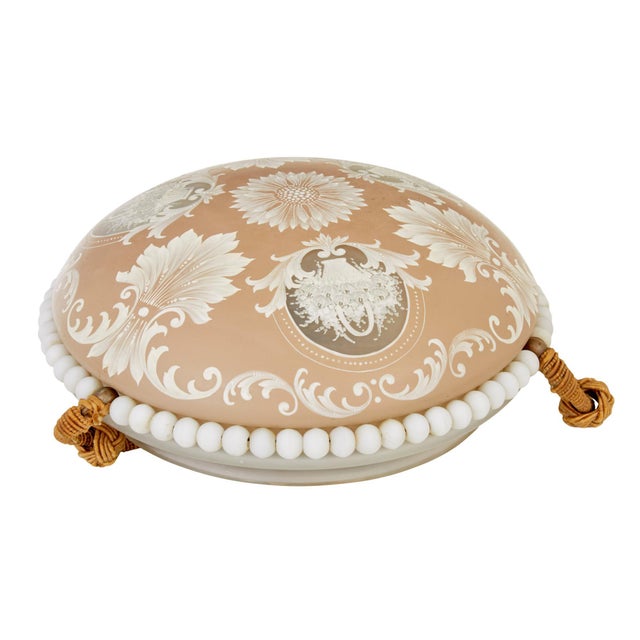 Mid-Century Scandinavian Wedgwood Style Pendant Light, 1930s For Sale - Image 6 of 8