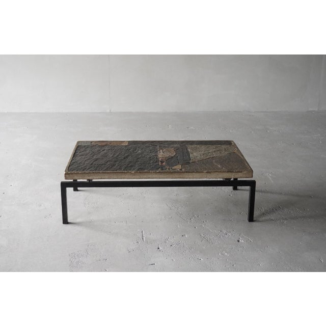 Slate Stone Mosaic Coffee Table by Paul Kingma, the Netherlands, 1964, in Very Good conditions. Designed 1960 to 1969 This...