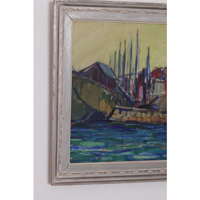 Karl Axel Gadd, Bohuslän Fishing Village, 1949, Oil on Canvas, Framed For Sale - Image 15 of 17