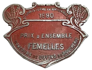 Agricultural Competition Saint Christophe in Brionnais Plaque, 1990