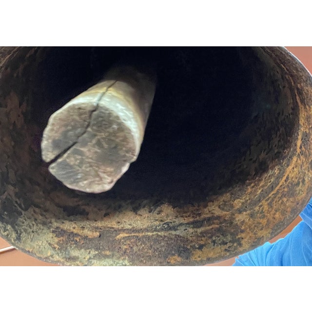 Metal Set of 6 Antique Copper Yak Bells For Sale - Image 7 of 12