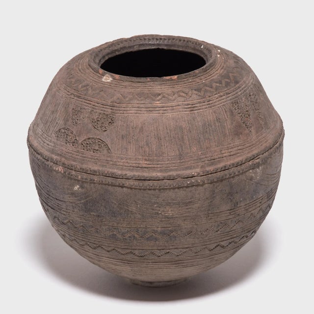 Tribal Nupe Incised Terracotta Vessel, C. 1900 For Sale - Image 3 of 6