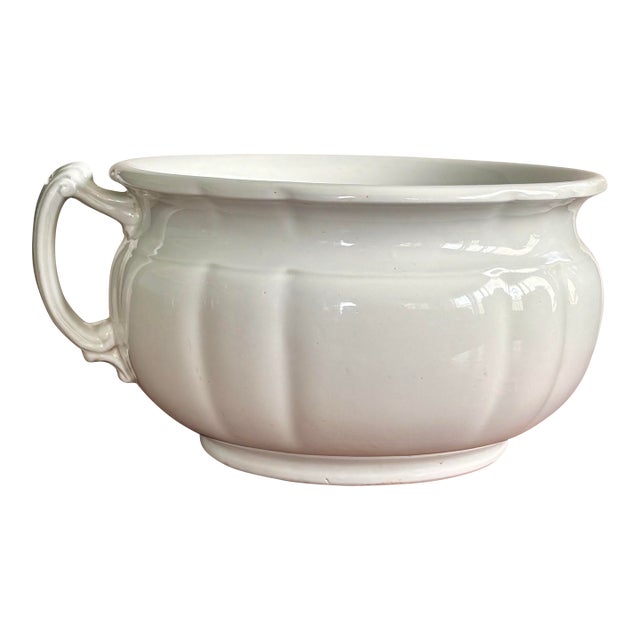 Antique English Ironstone Chamber Pot by J&g Meakin For Sale