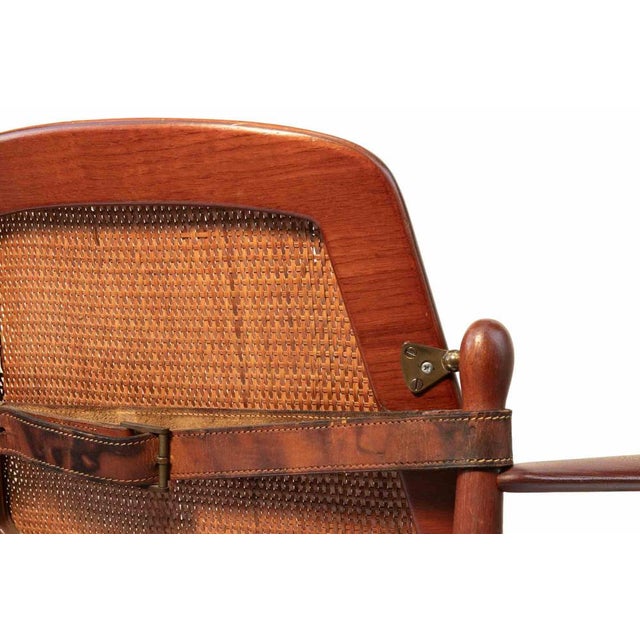 Danish Model 186 Armchair in Teak and Leather by Arne Vodder, 1950s For Sale - Image 6 of 8