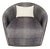 Adriana Hoyos Charcoal & Silver Speckled Swivel Lounge Chair For Sale