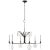 Danvers XL Chandelier in Aged Iron with Clear Glass Designer: Chapman & Myers Canopy: 5.5" Round Mounting: Chain Shade...