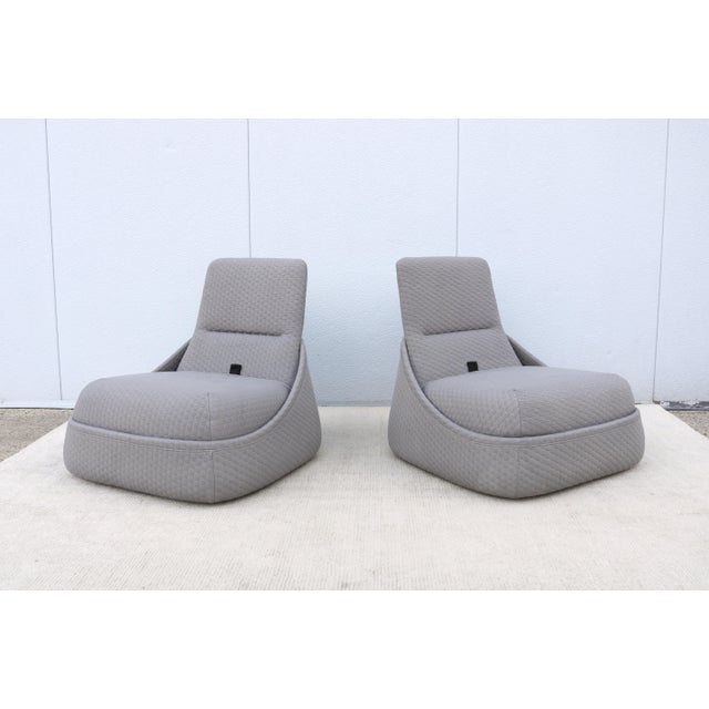 Modern Patricia Urquiola for Coalesse Hosu Lounge Chairs With Ottoman - A Pair For Sale In New York - Image 6 of 18