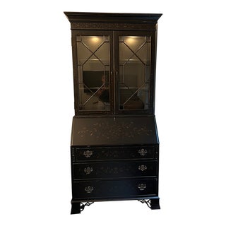 Ethan Allen Chinoiserie Style Secretary Desk For Sale