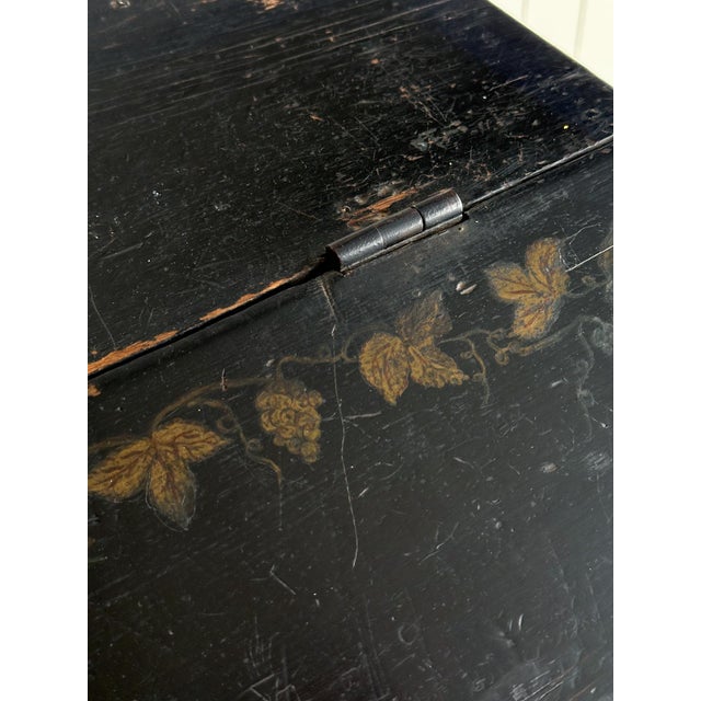 Early American Painted Slant-Front Desk With Stenciled Decoration, C. 1800 For Sale - Image 16 of 16