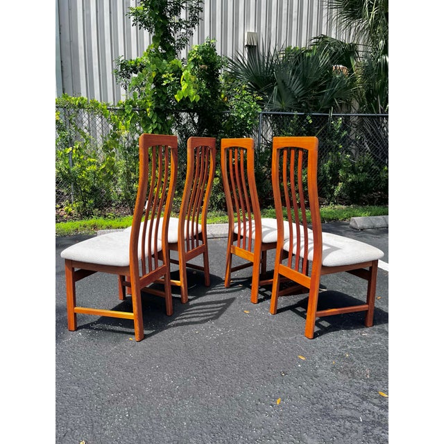 Mid-Century Modern Mid Century Modern Teak Dining Chairs Made in Canada | Set of Four by Nordic Furniture For Sale - Image 3 of 12