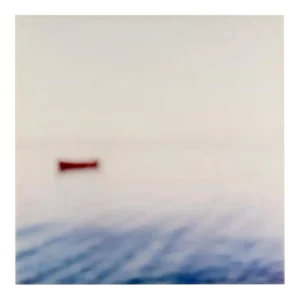 Philippe Cheng, Large Chromogenic Mounted C Print Photograph Greece, Ocean Scene with Boat Photo, 2005