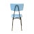 1950s Italian Chairs in Blue Leatherette and Metalic Structure by Luigi Scremin, 1950, Set of 10 For Sale - Image 5 of 9