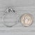Silver 0.57ctw Round Diamond Halo Engagement Ring 14k White Gold Size 10 For Sale - Image 8 of 9