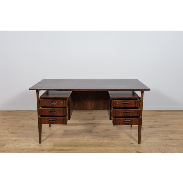 Mid-Century Rosewood Desk by Gunnar Nielsen Tibergaard for Tibergaard, Denmark, 1960s For Sale - Image 12 of 18
