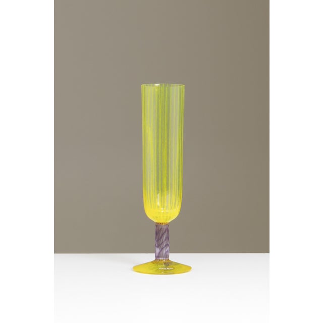 1980s Glass Bon Bon Flute by Kjell Engman for Kosta Boda, 1989 For Sale - Image 5 of 5