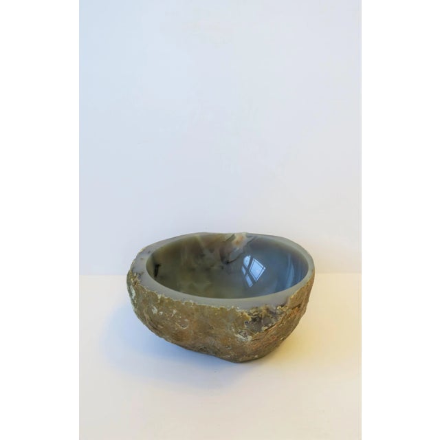 Onyx Marble Bowl in the Organic Modern Style For Sale - Image 4 of 12