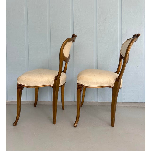 Wood Pair of 19th Century French Transitional Louis Xv–xvi Style Water-Gilded Side Chairs For Sale - Image 7 of 12