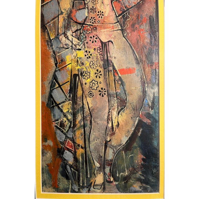 1963 Oil on Board Painting by American Artist Wilfred A. Lang Jr. Dated and Signed For Sale - Image 4 of 8