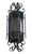 Mid 20th Century Spanish Revival Curly Iron Lantern with Smokey Gray Glass Panels For Sale In Los Angeles - Image 6 of 8