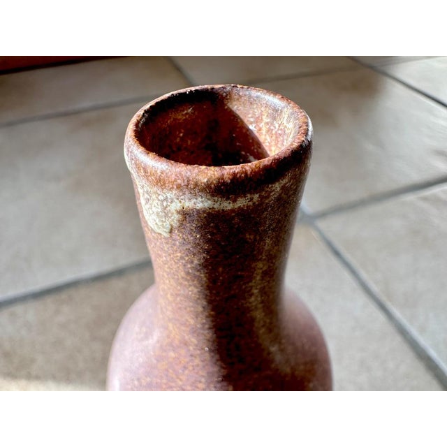 Studio Ceramic Art Bottle Vase from WGP Silberdistel, West Germany, 1960s For Sale - Image 10 of 13