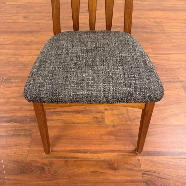 Late 20th Century Benny Linden Teak Dining Chairs With New Foam and Fabric - Set of 6 For Sale - Image 5 of 6