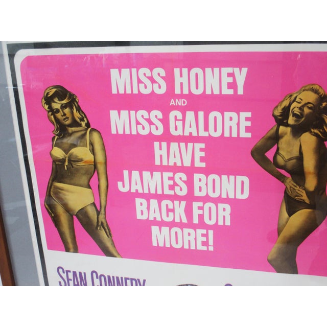 Mid 20th Century Vintage James Bond 1966 Goldfinger Dr. No Movie Theater Poster For Sale - Image 5 of 12