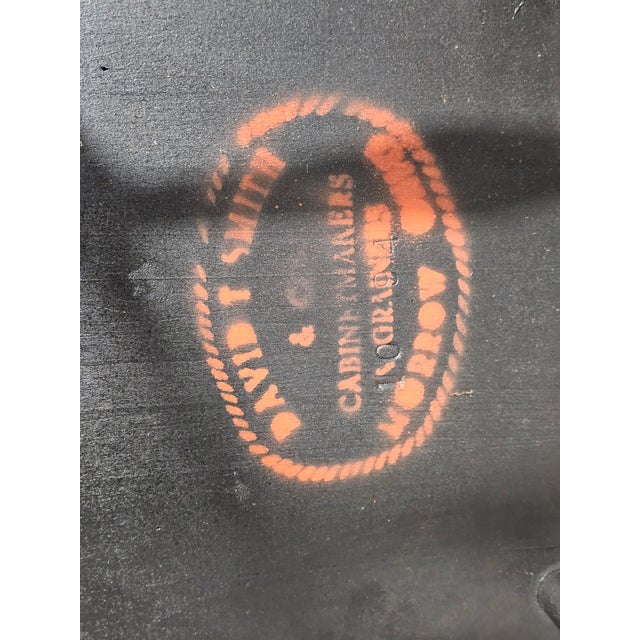 Late 20th Century Pair of Bench Made Black Windsor Chair Tall Stools by David T. Smith of Ohio For Sale - Image 11 of 11