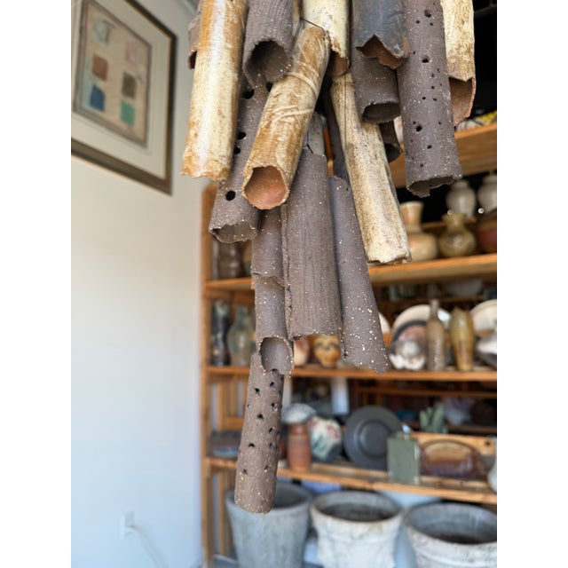 Vintage Organic Studio Pottery Wind Chime For Sale - Image 11 of 12