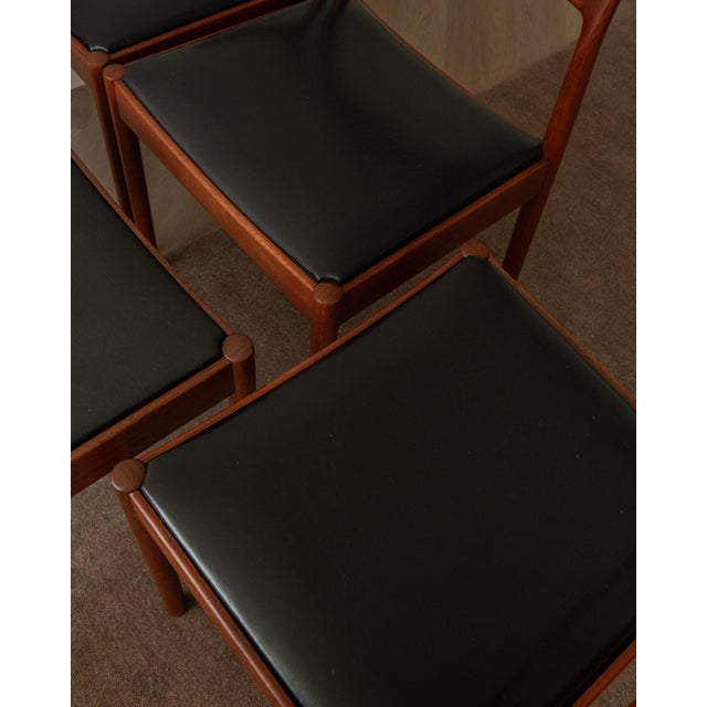 Danish Modern Teak Dining Chairs by Johannes Nørgaard, 1960s, Set of 5 For Sale - Image 15 of 18