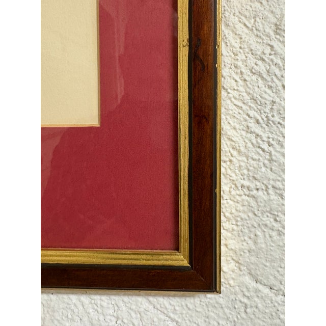 Italian Mid-Century Vintage Framed Equestrian Print For Sale - Image 3 of 8