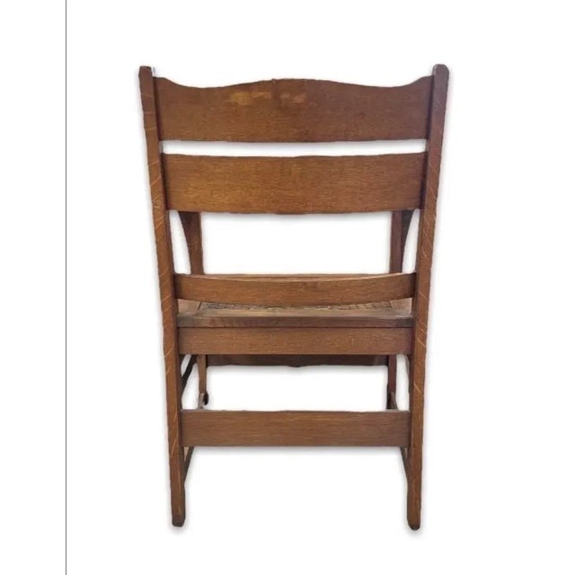 Brown Early Stickley Bros Arts and Crafts Mission Prototype Chair For Sale - Image 8 of 12