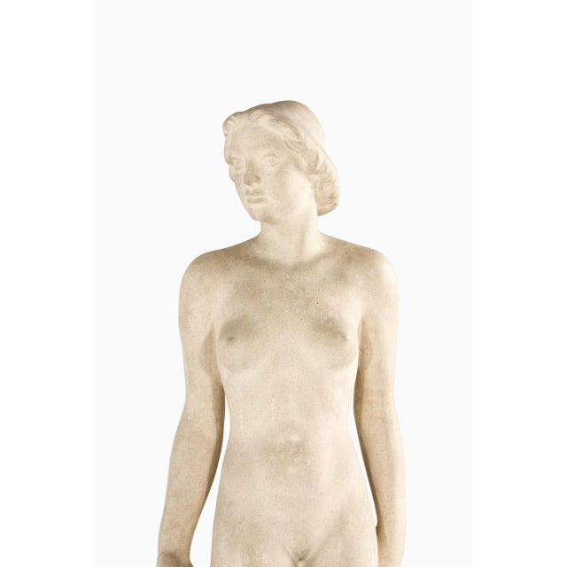 Large garden sculpture ‘Eva’ by Mathilius Schack Elo. Produced in Denmark. Wear consistent with age and use.