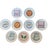 French Provincial Cheese Plate Service from Saint Amand, 1970s, Set of 9 For Sale - Image 10 of 10