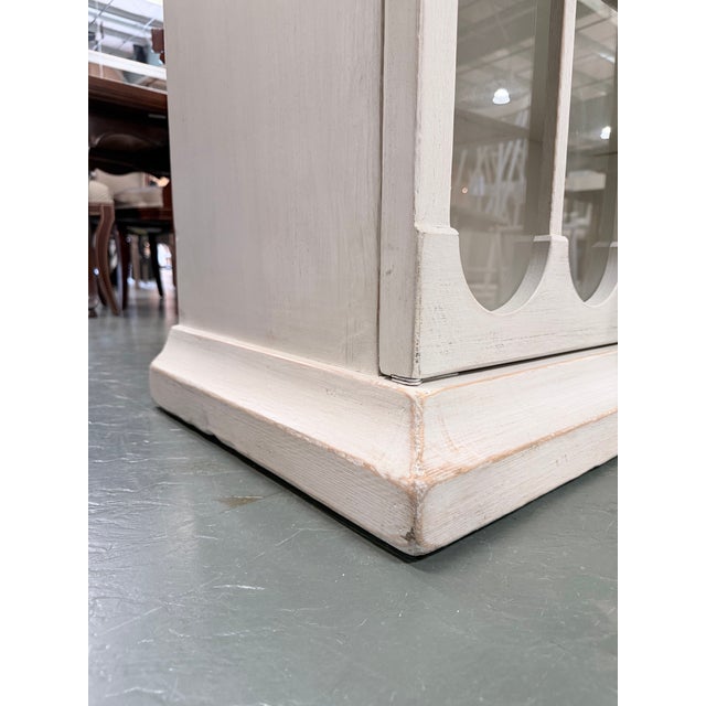 Oka Swedish Gustavian Style Washed Grey Sideboard For Sale - Image 9 of 10