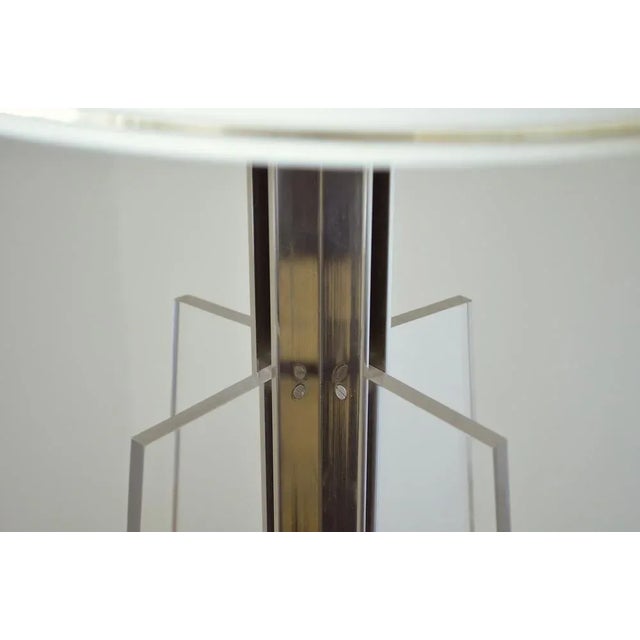 Metal Vintage Italian Acrylic Glass Lamp, 1970s For Sale - Image 7 of 9