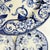 Blue 19th Century Blue Earthenware Flora Dessert Plates from Creil and Montereau, Set of 4 For Sale - Image 8 of 9