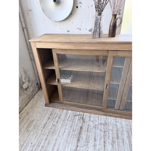 Pine and Oak Sideboard with Glass Doors, 1950s For Sale - Image 18 of 18